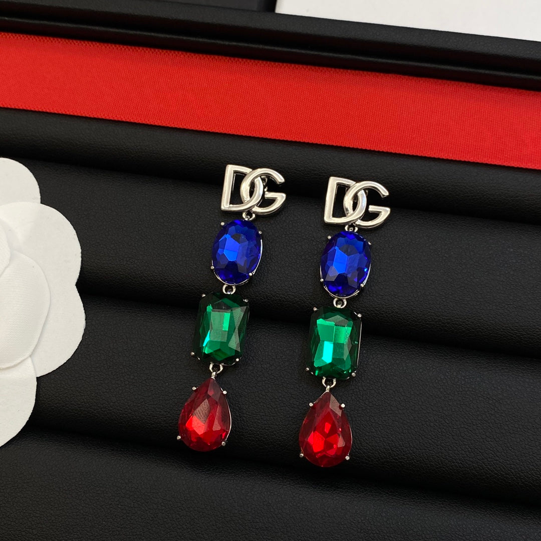 Fashion DG colored diamond earrings