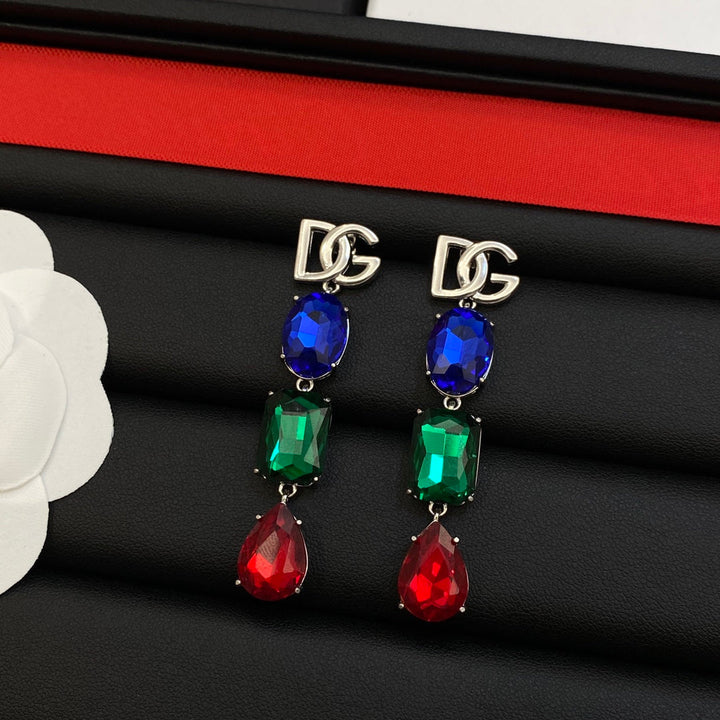 Fashion DG colored diamond earrings