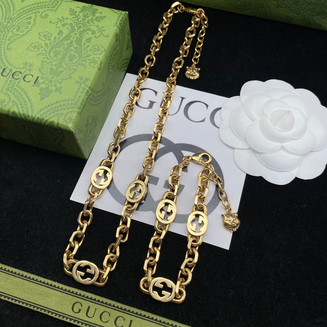 New Brass GG Necklace Set