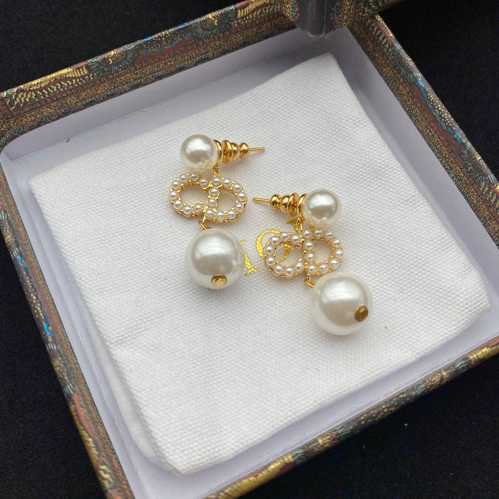 Luxury CD Pearl Earrings