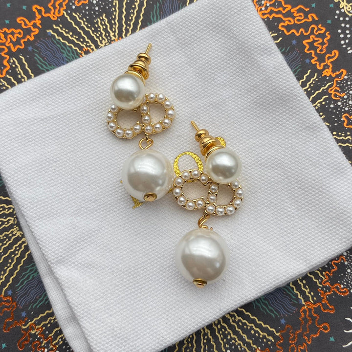 Luxury CD Pearl Earrings