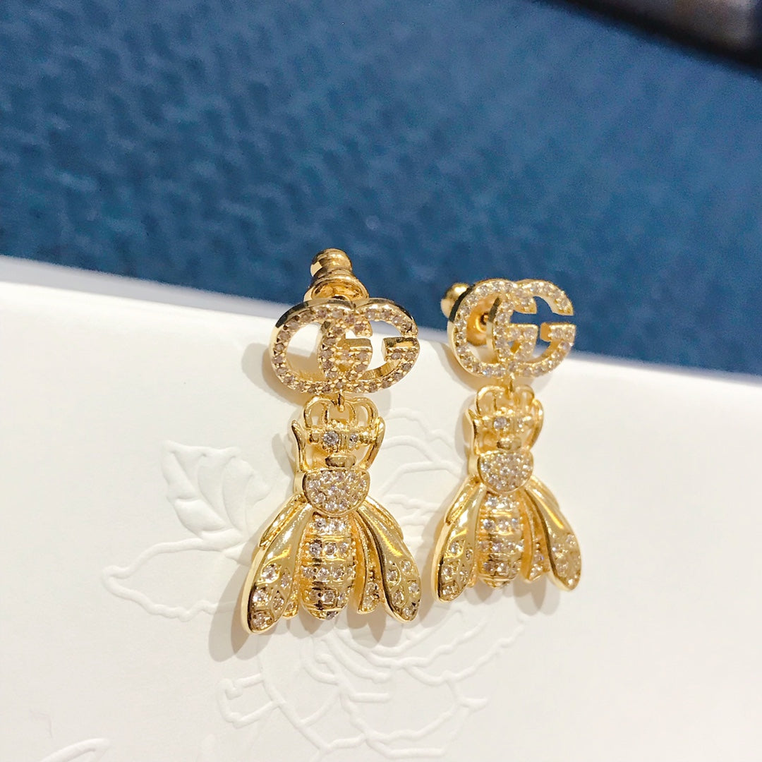 Luxury Gold Bee Earrings