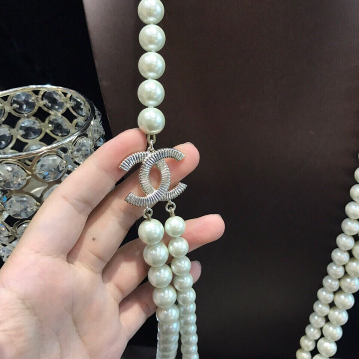 Luxury CC size pearl chain