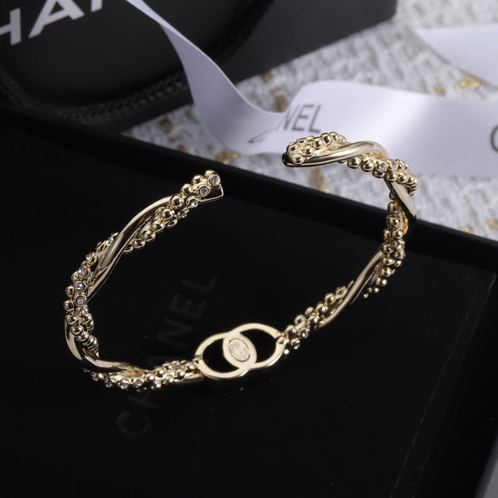 Luxury Twisted Brass Bracelet