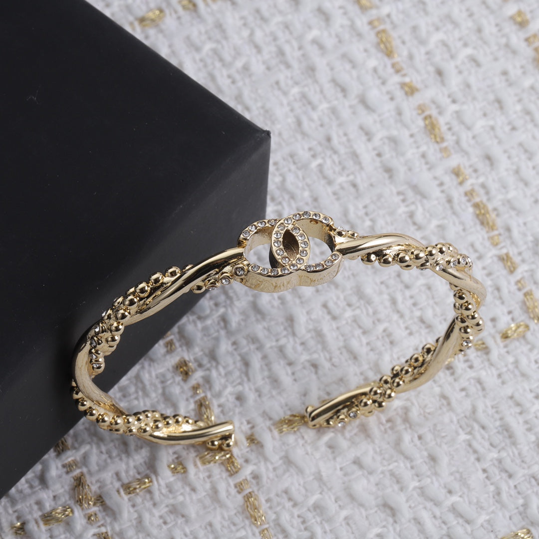 Luxury Twisted Brass Bracelet