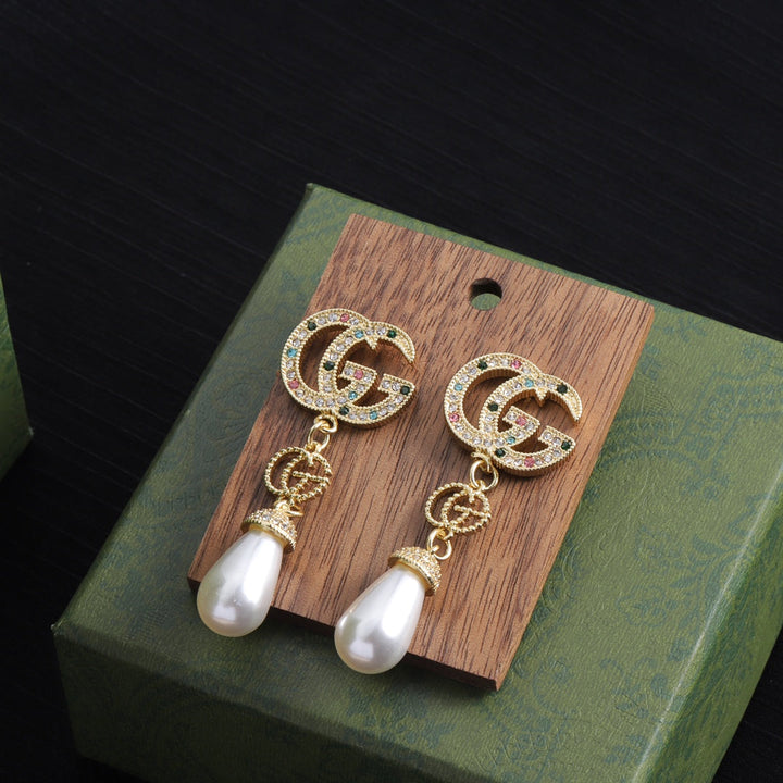 Luxury GG Pearl Dangle Earrings