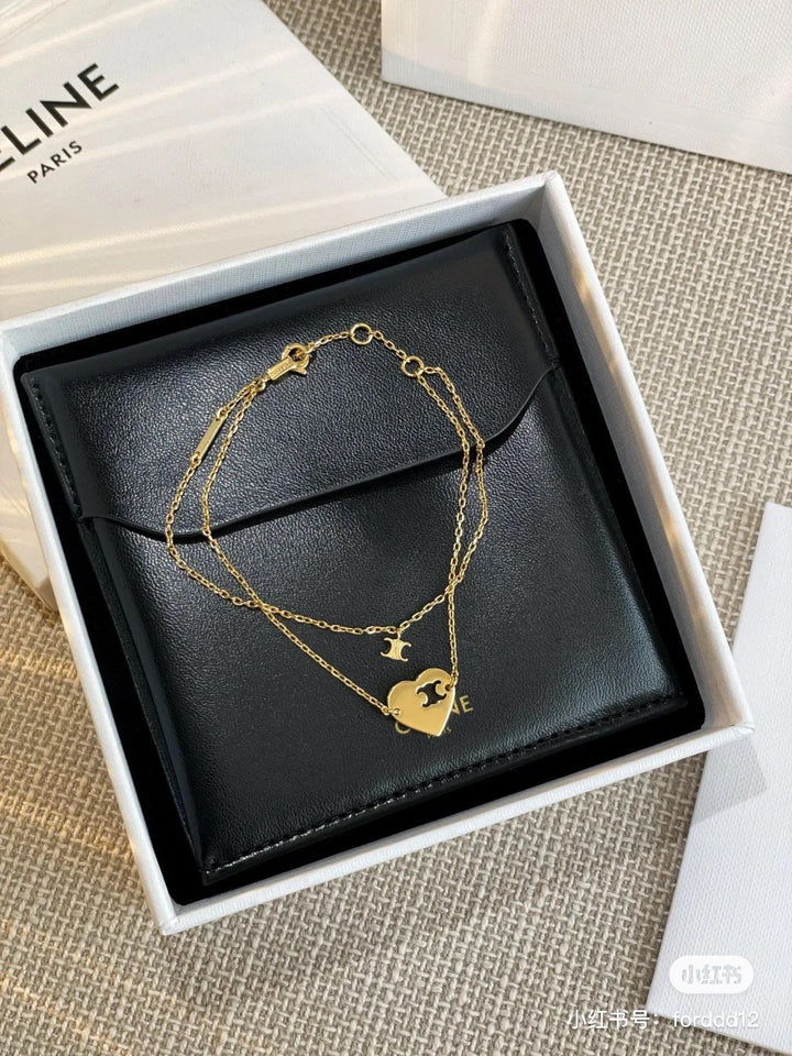 Fashion double layer love bracelet