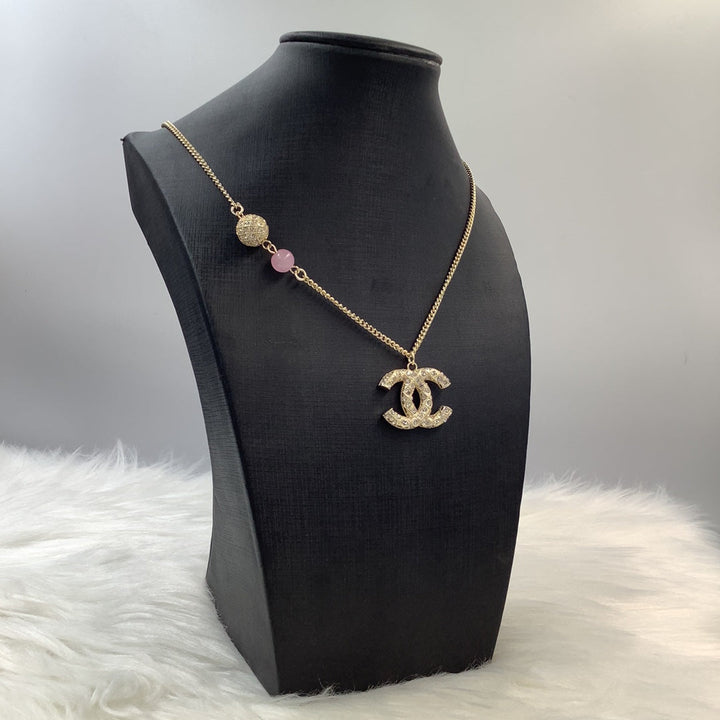 Fashion Brass CC Pendant Necklace