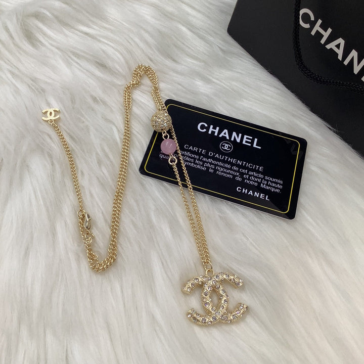 Fashion Brass CC Pendant Necklace