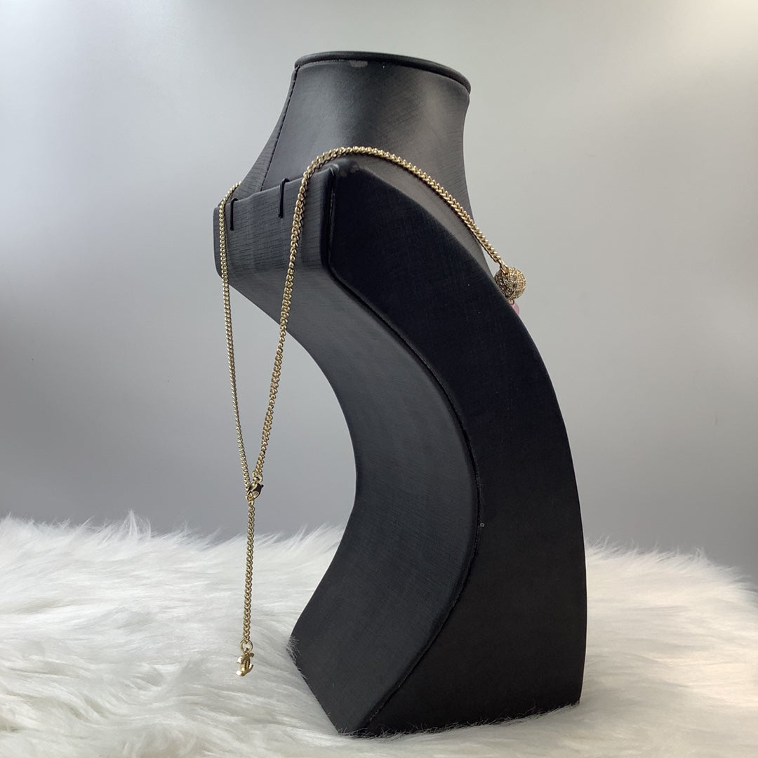 Fashion Brass CC Pendant Necklace