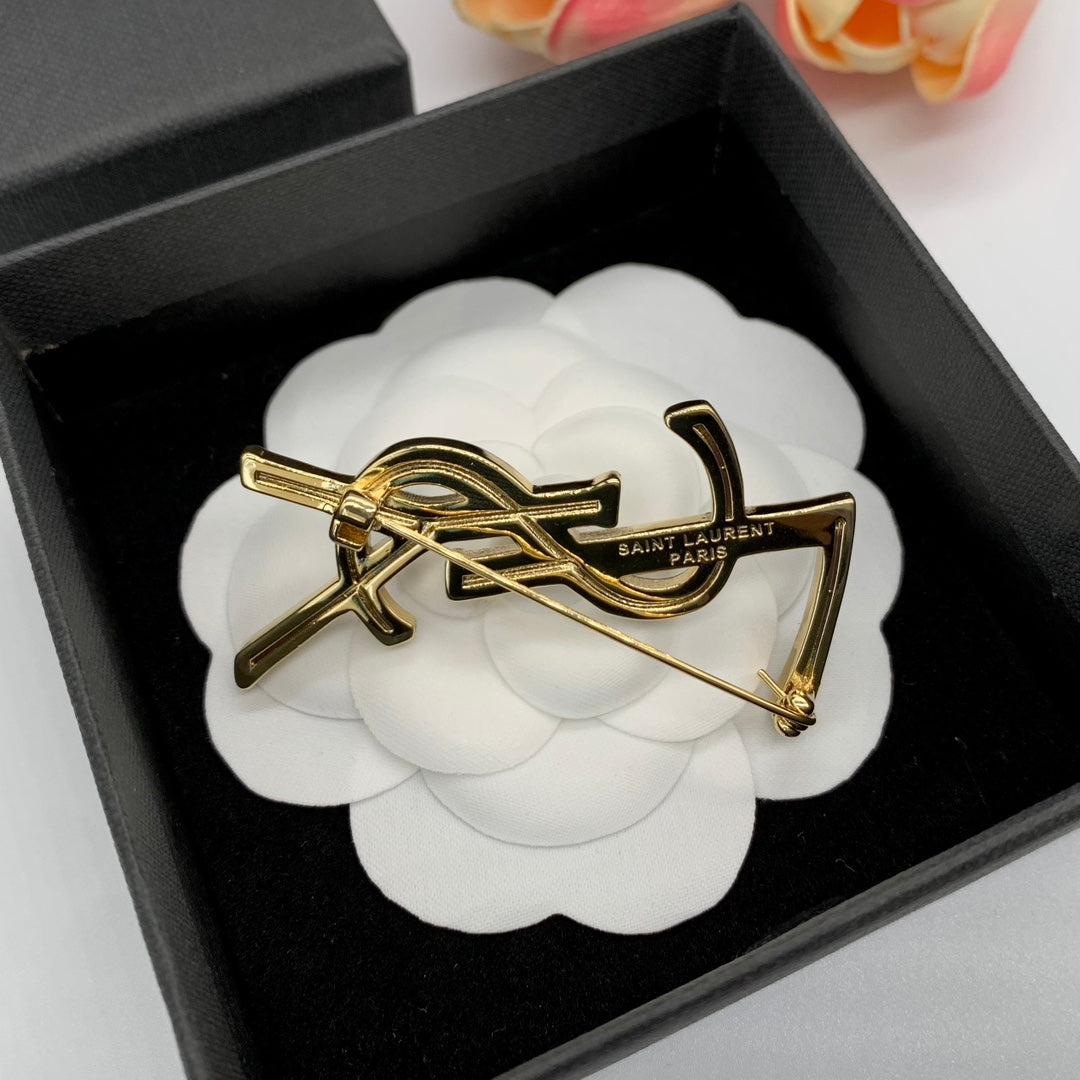 2023 Deluxe Double Section Brass Brooch