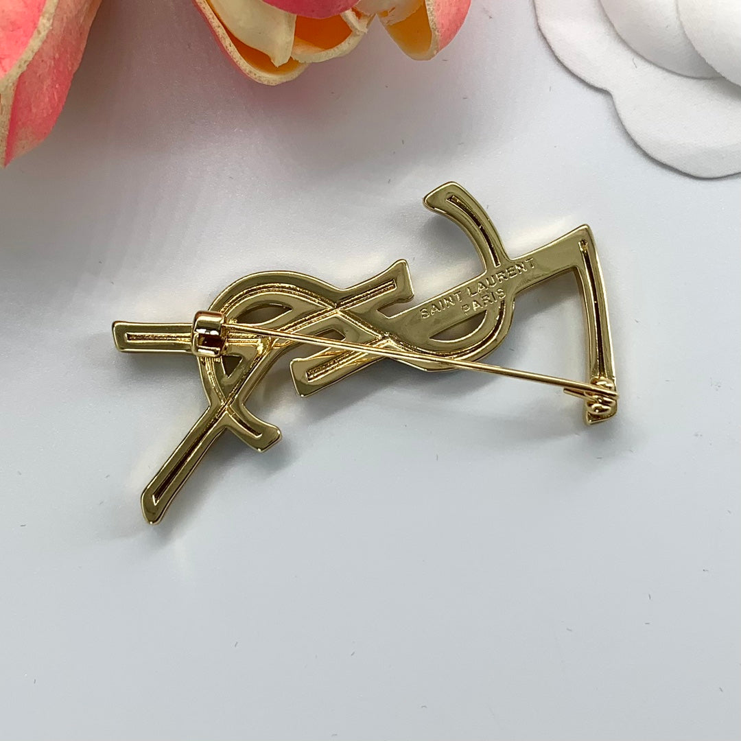 2023 Deluxe Double Section Brass Brooch