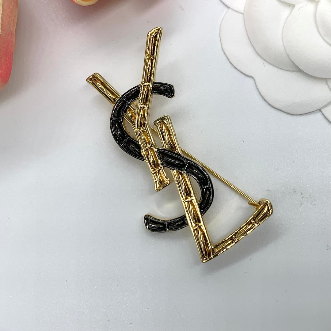 2023 Deluxe Double Section Brass Brooch