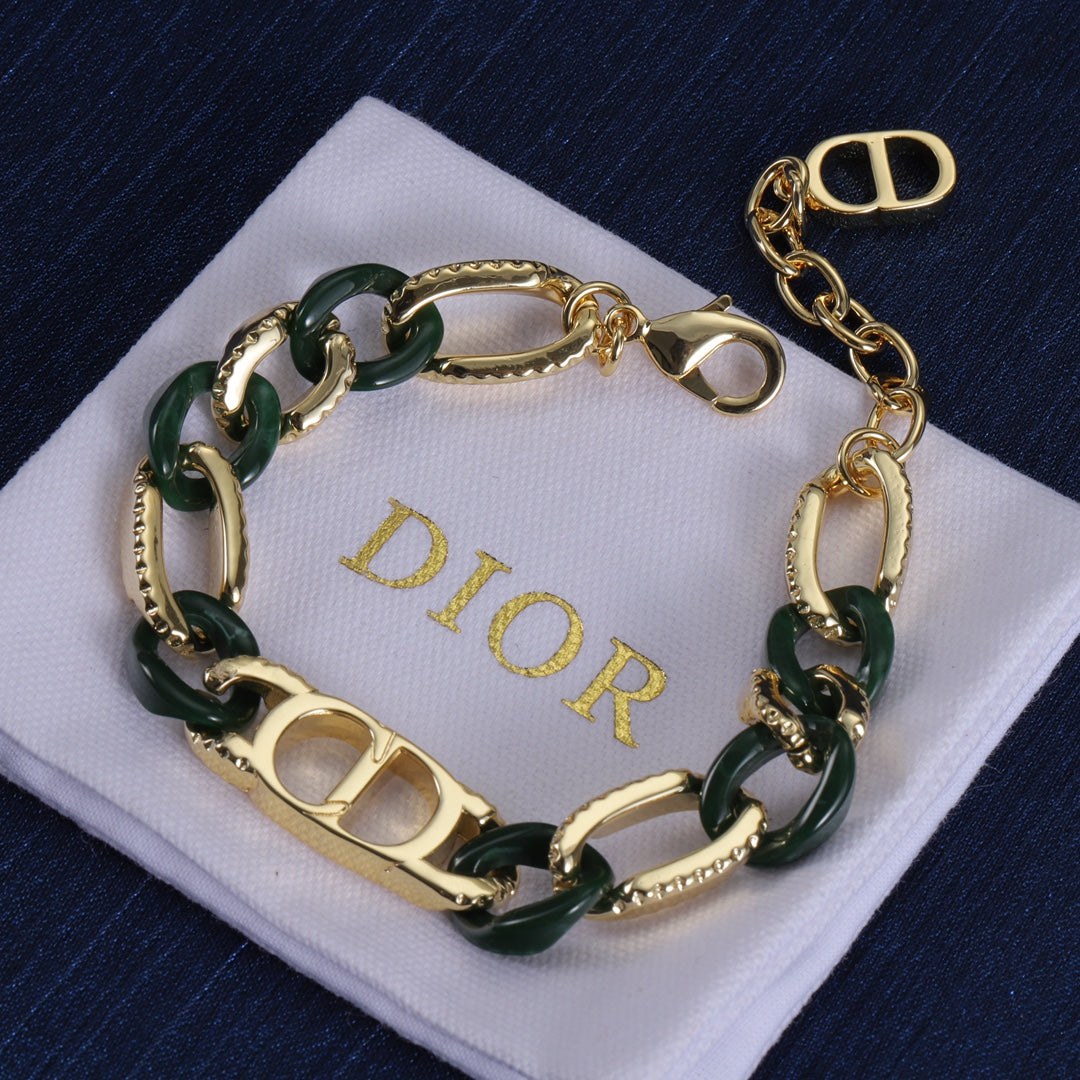 Fashion Two Color CD Alphabet Bracelet