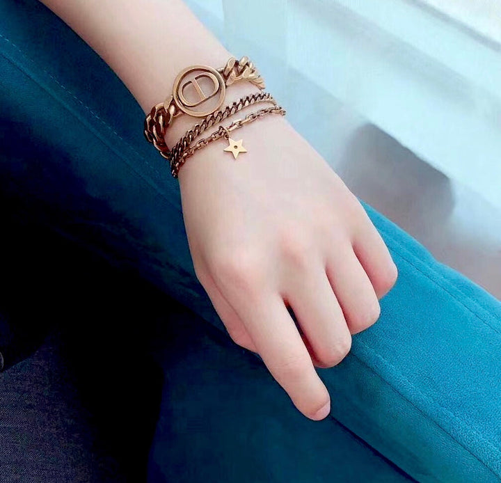 Luxury Multi-Layer Chain CD Bracelet