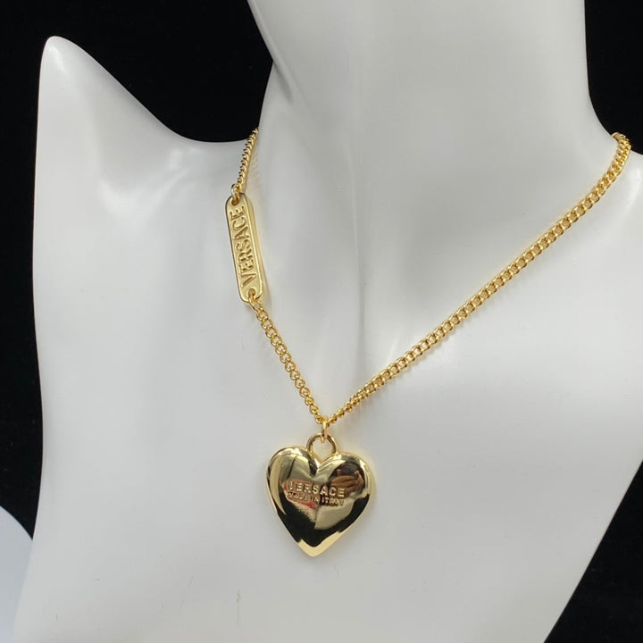 Romantic Love Pendant Brass Necklace