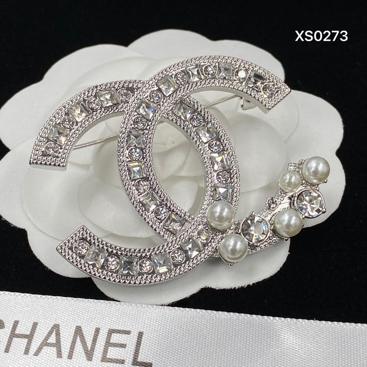 Luxury Rhinestone CC Alphabet Brooch