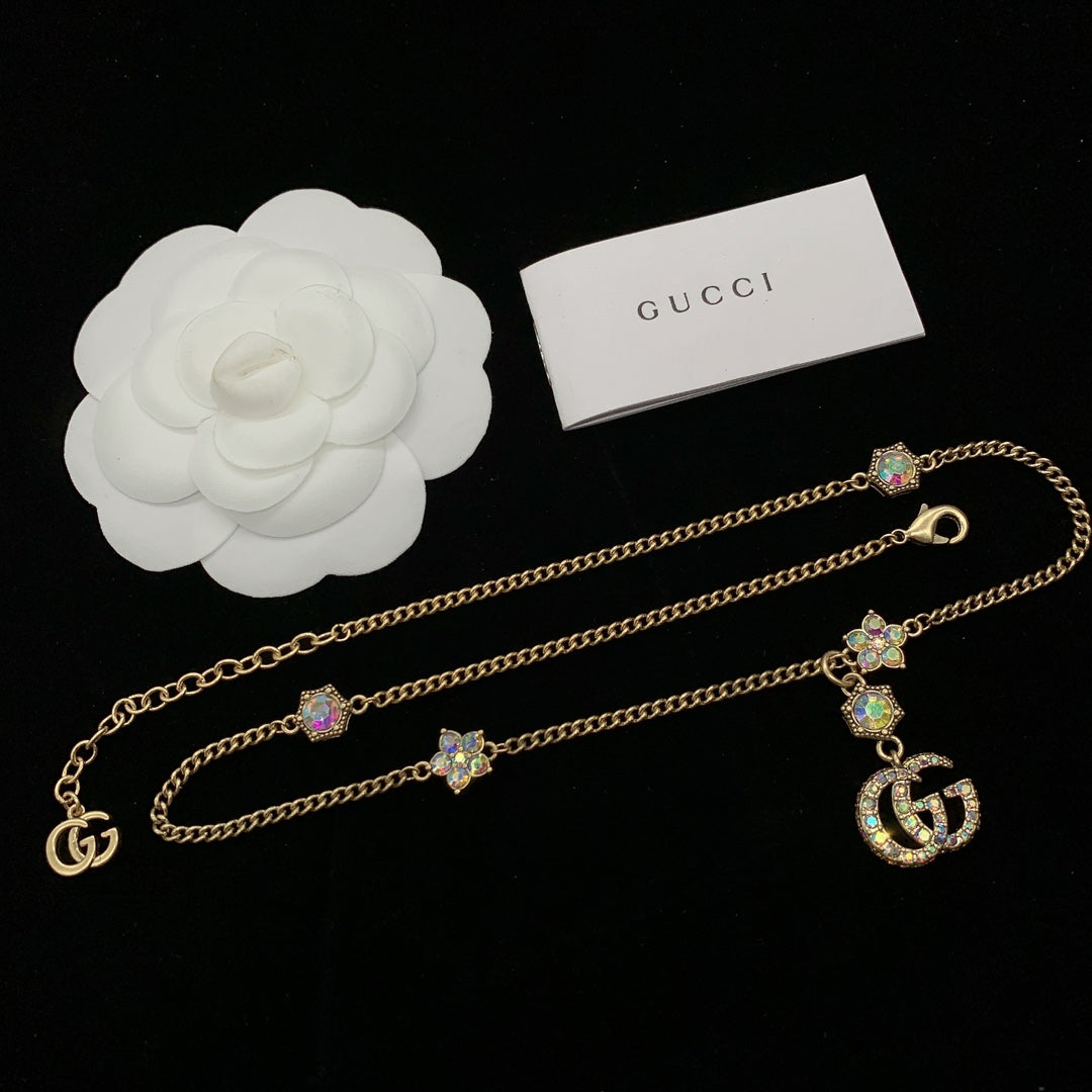 Luxury GG Monogram Pendant Necklace