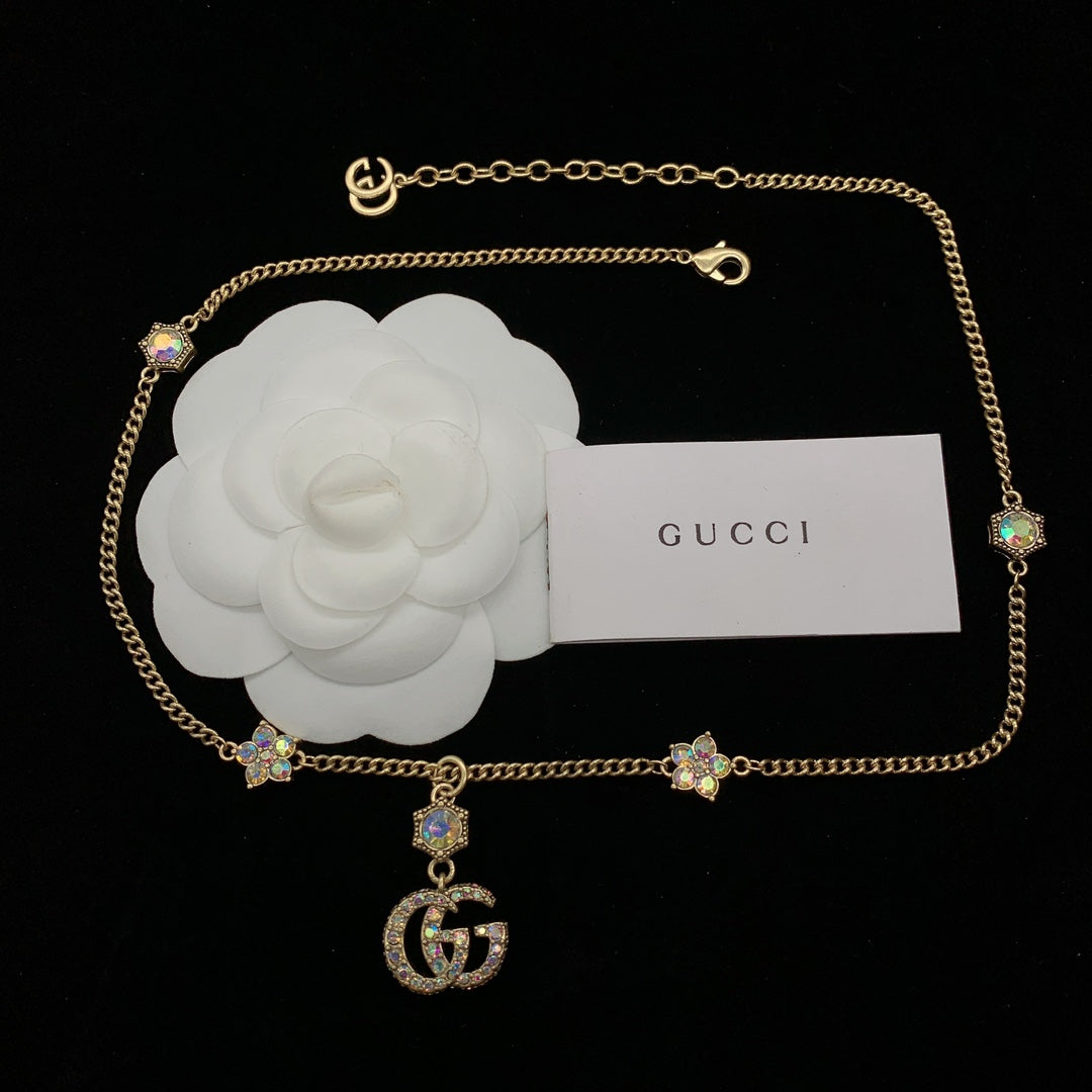 Luxury GG Monogram Pendant Necklace