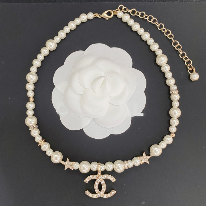 Luxury CC Star Pearl Necklace