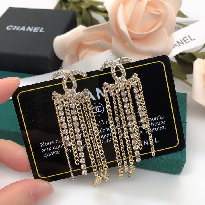 Luxury CC Tassel Earrings