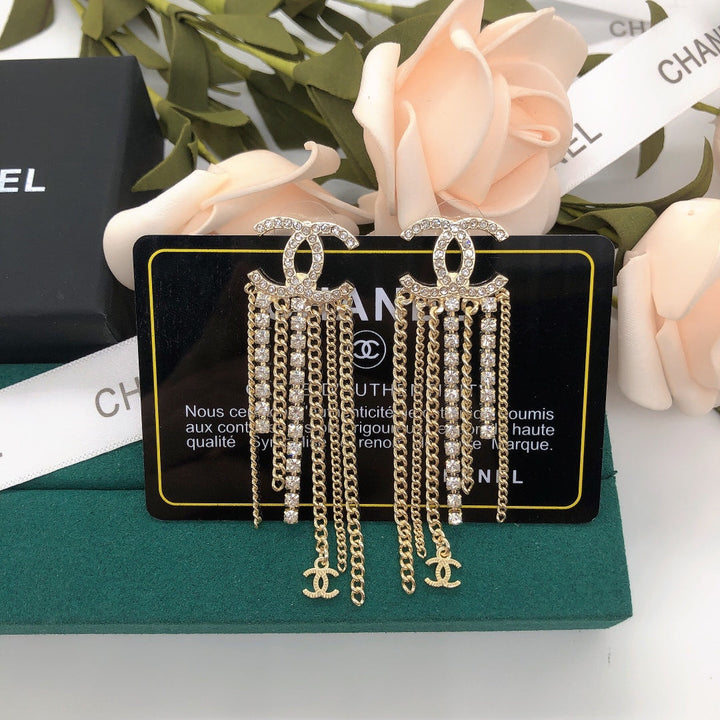 Luxury CC Tassel Earrings