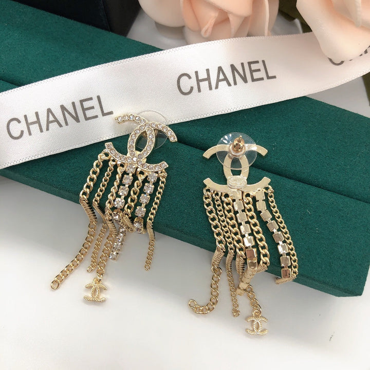 Luxury CC Tassel Earrings