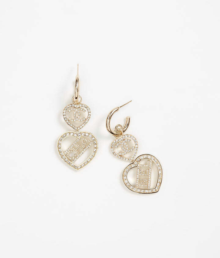 big and small love letters earrings