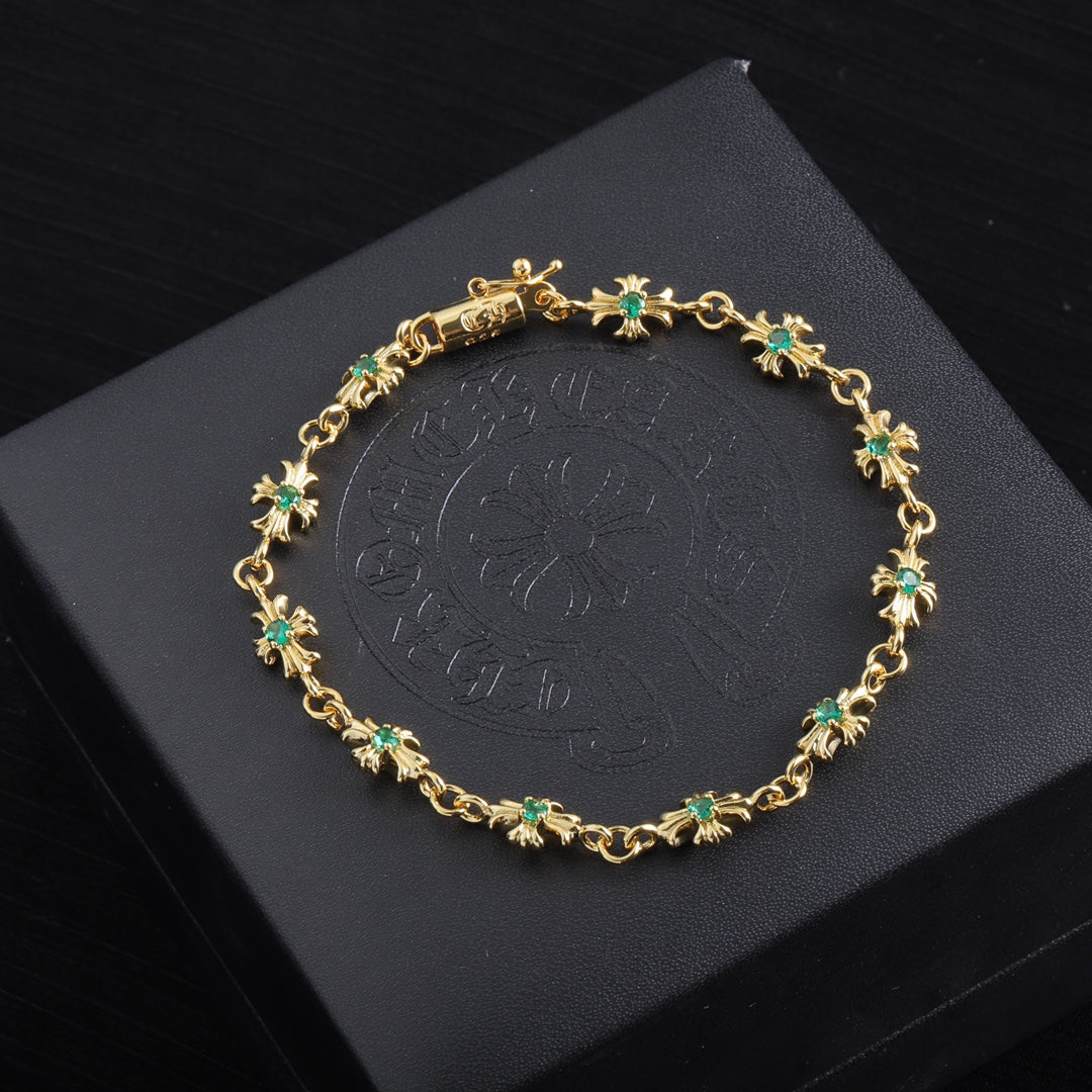 Luxury Cross Flower Bracelet