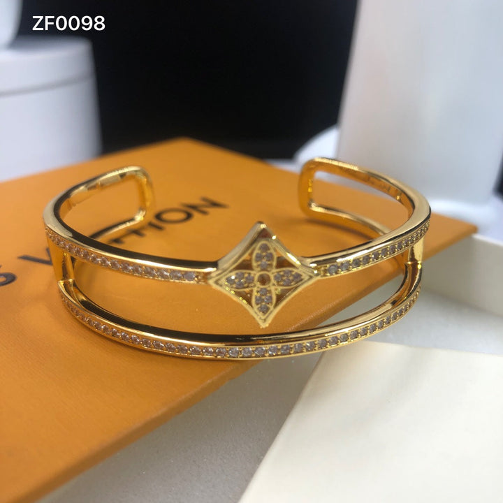 Luxury Double Layers Open Bracelet