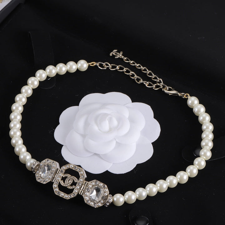 Luxury Crystal Size Pearl Necklace