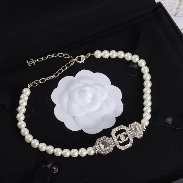 Luxury Crystal Size Pearl Necklace