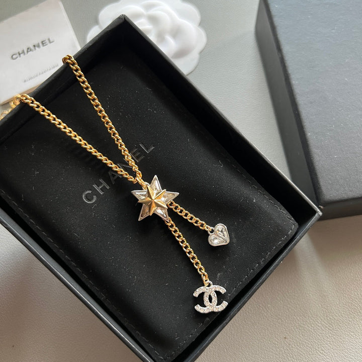 Star Heart Two Color Necklace