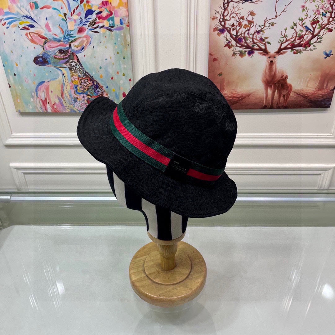 2024 Fashion red and green webbing fisherman hat